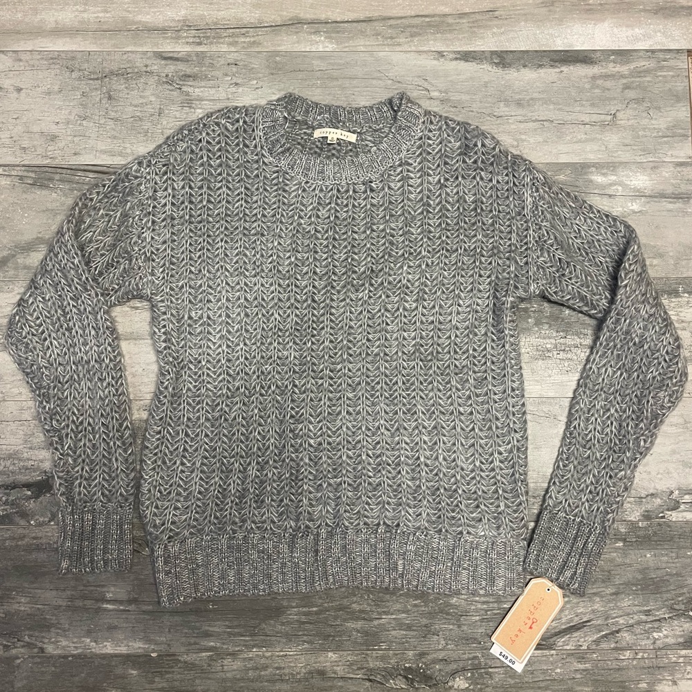 Grey Copper Key Cozy Thick Knit Sweater